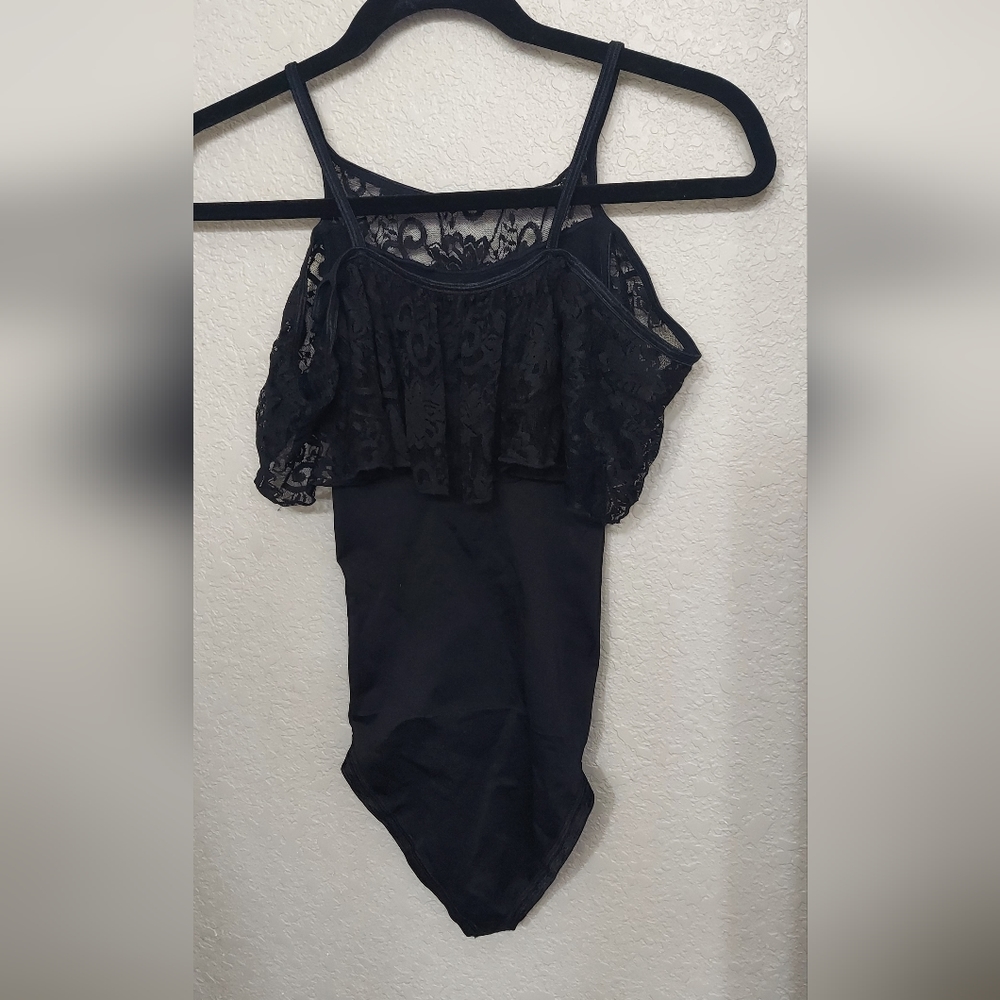 NWT TISSINI Bodysuit Shapewear - Black Lace Detailing and Lycra Body - Women's M - Picture 4 of 6
